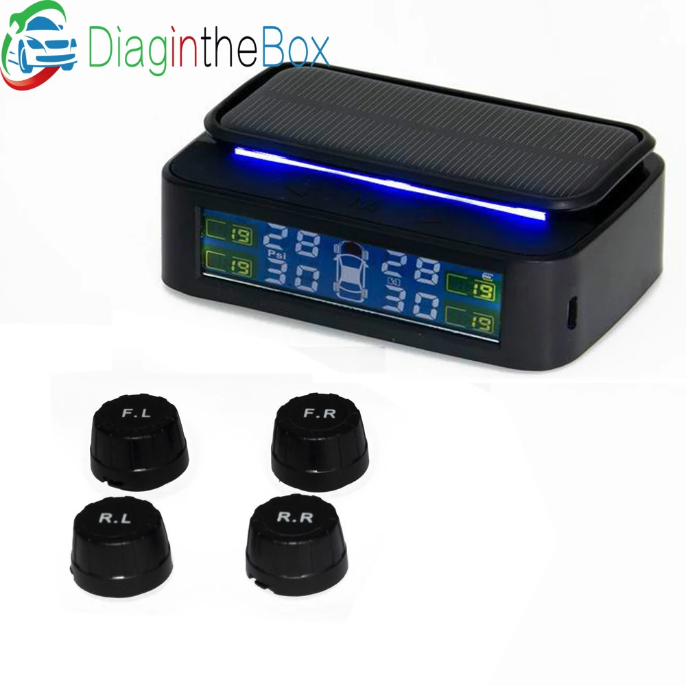 

Solar tpms tire pressure monitoring system External Sensor Tire Pressure Monitor TPMS Solar Powered Wireless Tire TPMS