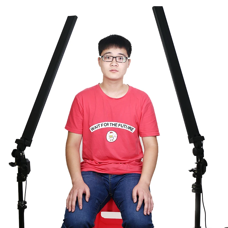 

2PC Photo Sudio Professional Led Strip 30W 5500K Standard Band For Photography with Aluminium Cover Dimmer Switch White Color