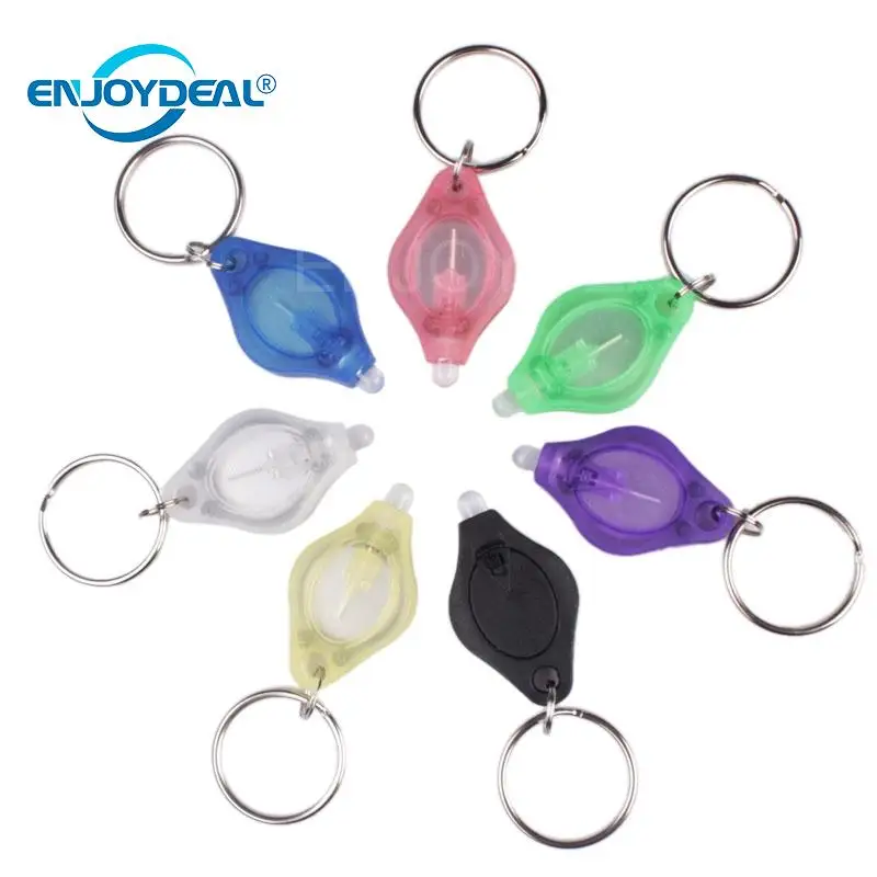 Keychain Light 10pcs Mini Keychain Squeeze Light Micro LED Flashlight