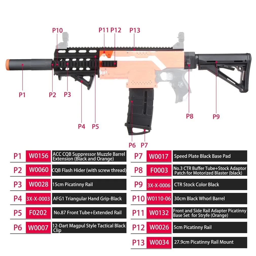 Мод F10555 STFM4 имитация комплект 3D печать высокопрочный пластиковый комбо для Stryfe модифицировать игрушки для Nerf части DIY игрушки Аксессуары