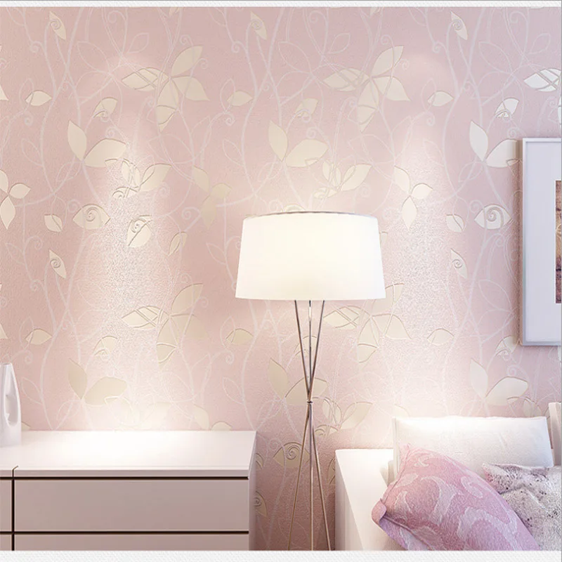 Нетканая рельефная Флокированная настенная бумага винтажная комната для девочек фон настенная бумага рулон детская настенная бумага WP16019