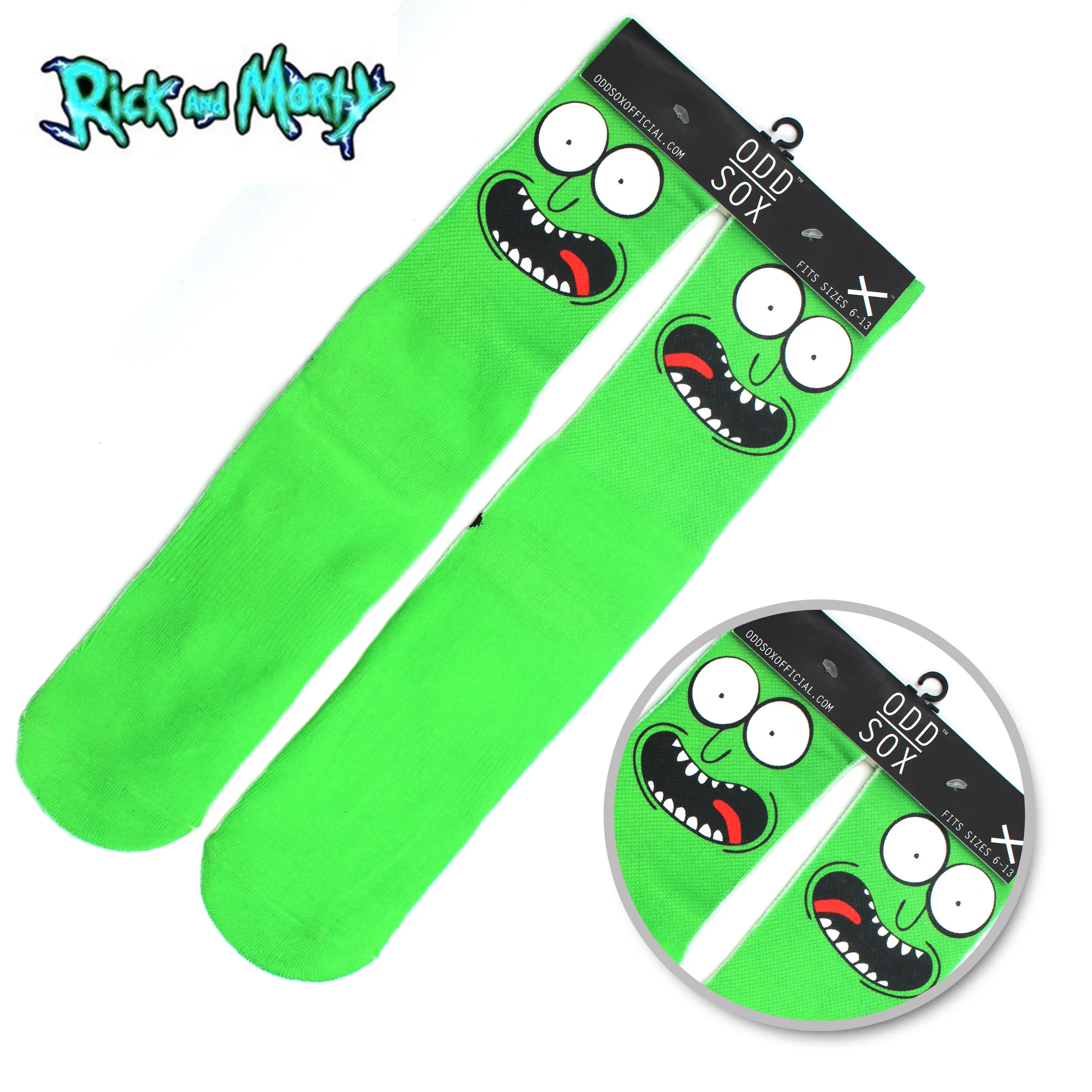 OHCOMICS 4X16 &quotГорячая Аниме Рик и Мори милые Pickle Rick зеленые хлопковые носки чулки до
