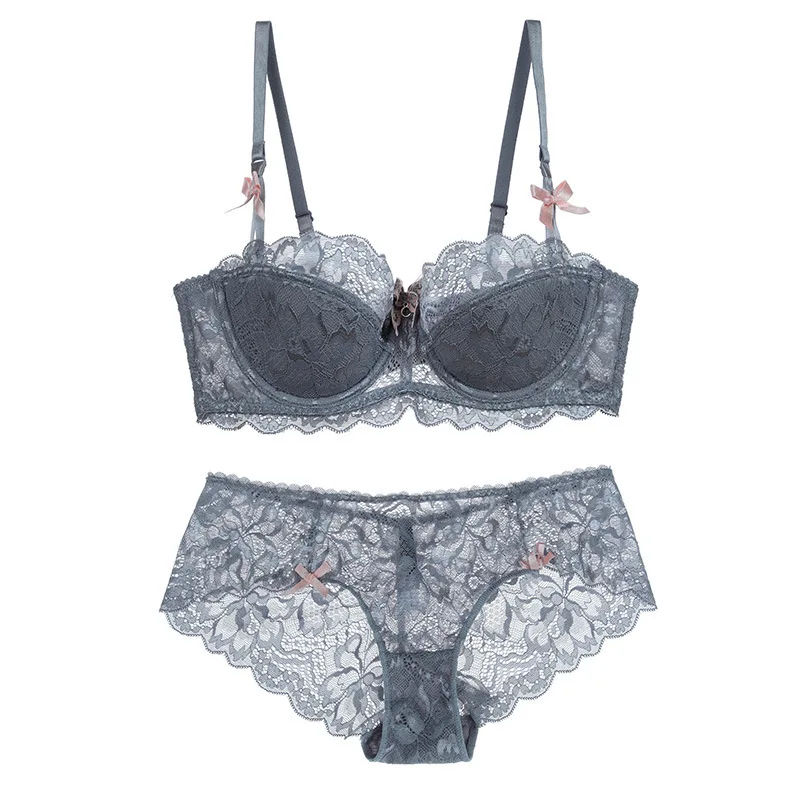 Комплект женского кружевного нижнего белья с чашками пуш ап 4 цвета|bra set|underwear setbras