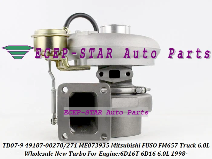 TD07-9 49187-00270 49187-00271 ME073935 Turbo For Mitsubishi FUSO FM657 Truck 6D16T 6D16 6.0L 1998- (2)