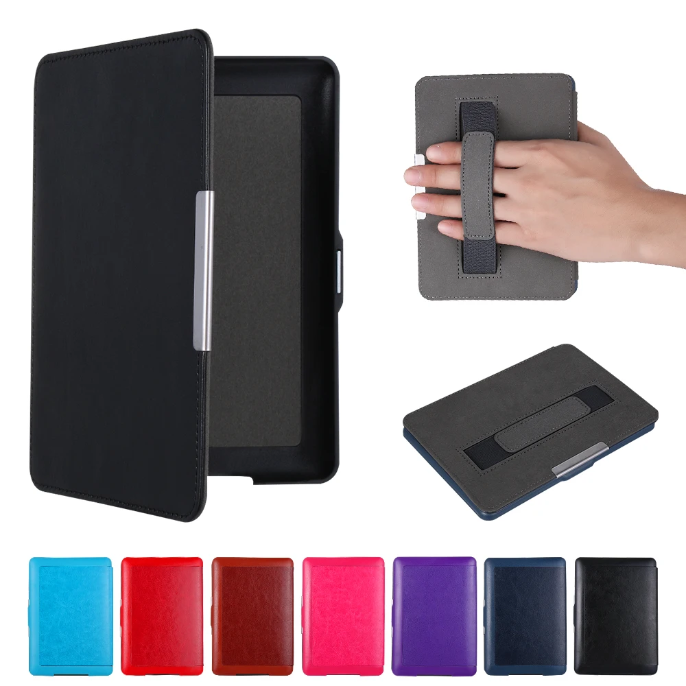 

Ultra Slim Leather Auto Wake/Sleep Smart Case Hand Support Protective Shell Cover For Amazon Kindle Paperwhite 1/2/3