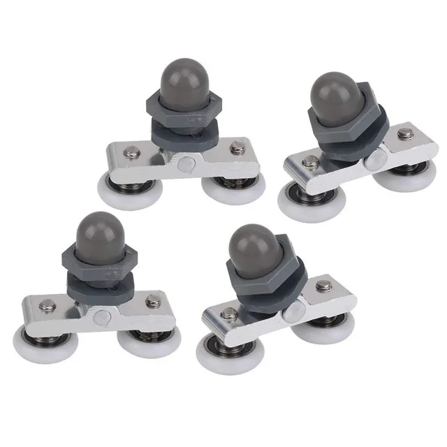 

4pcs 25mm Dia Double Sliding Shower Bath Door Rollers Runners Wheels Pulleys
