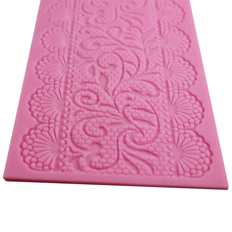 

Silicone Candy Embossed Pattern Fondant Cake Decoration Mold Lace Cake Mold DIY Handmade Baking Mold