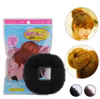US $148.00 Newest Selfadhering Hair Donut Magic Budlike BlackBrown 8cm Pure Nylon Hair Bun Maker Hair Accessories amp Tools HA071