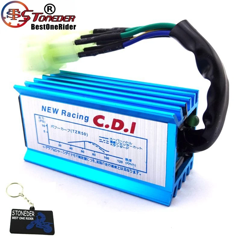 STONEDER Blue Racing 6 Pin AC cdi-зажигание коробка для GY6 двигателя 50cc 90cc 110cc 125cc 150cc китайский Мопед Скутер ATV квадроцикл багги