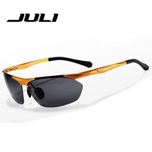 Aleación polaroid gafas de sol de espejo de la manera marca de fábrica polarizaron las gafas de sol de los hombres gafas gafas de sol masculino hombre hombres 8543C