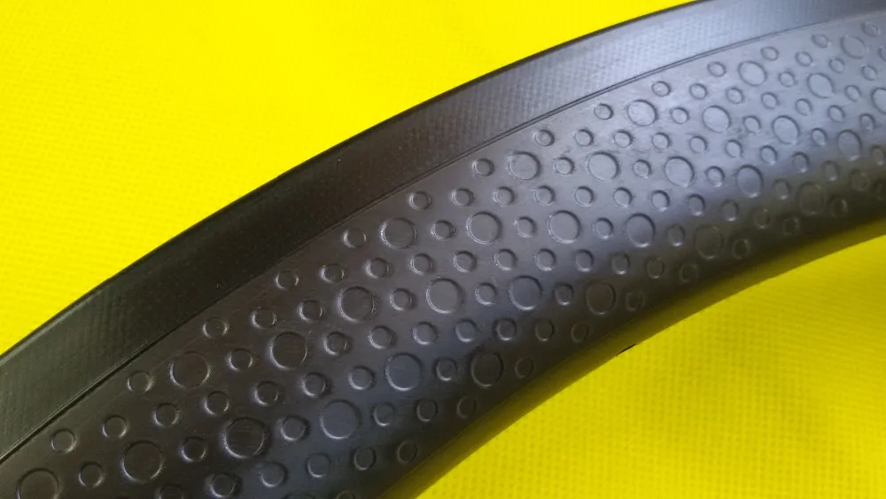 Discount 700C Dimpled 45mm Tubular Basalt Braking Surface Road Bicycle Carbon Rim 20H 24H 28H 32H 26mm width bike part 0