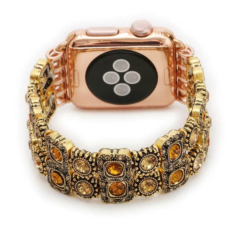 Роскошный Агат дизайнерский шнур ремень Агат ремешок для наручных часов Apple Watch, версии 3/2/1 с подключением адаптера Женская мода Стиль