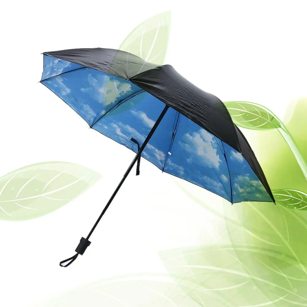 Summer Folding Rainy Umbrella Anti UV Rainproof Umbrellas Sun