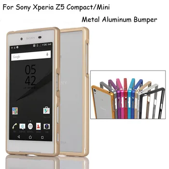 

For Sony Xperia Z5 Compact Case Bumper Dual Hybrid Slim Push Pull Metal Aluminum Frame Cover Fundas For Sony Z5 Mini E5803 E5823
