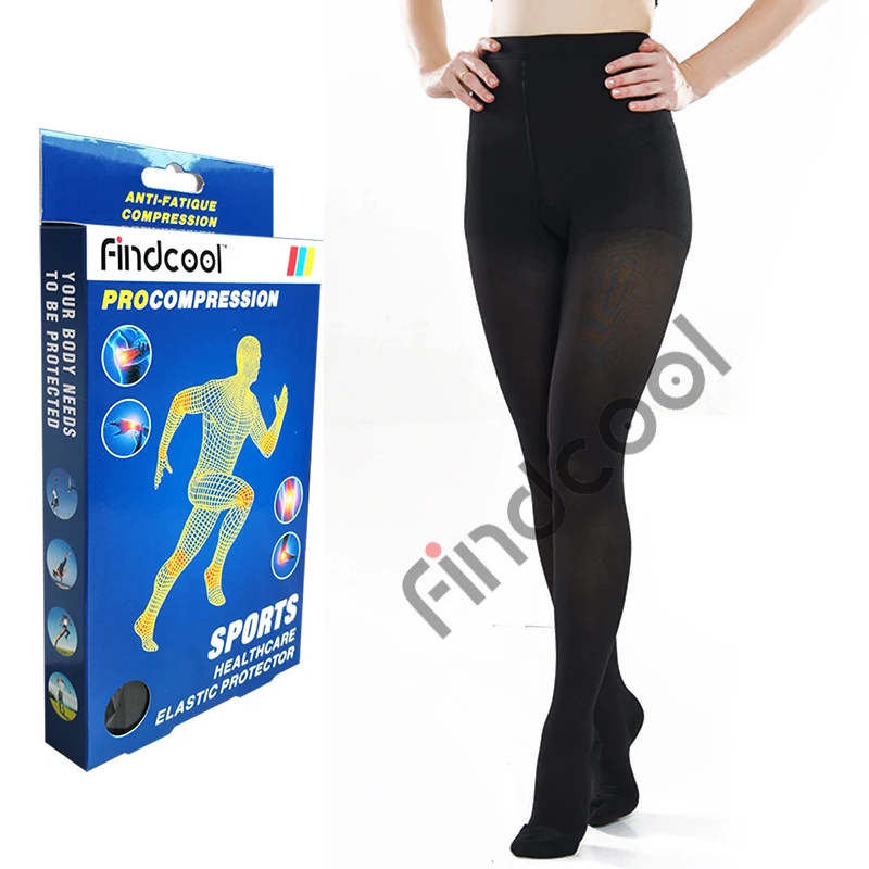 Findcool, медицинские компрессионные колготки для женщин, для варикозного расширения, вены, чулки до колена, для поддержки ног, стрейч, давление, циркуляция