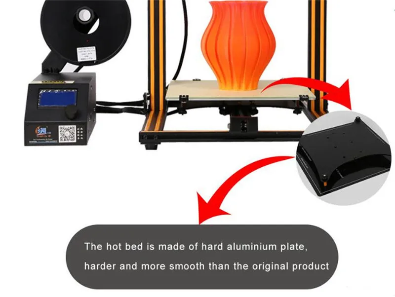 Funssor-Creality-CR-10-3D-12V-Aluminum-Heating-Bed-Hotbed-for-CR-10-310-310-3mm (2)