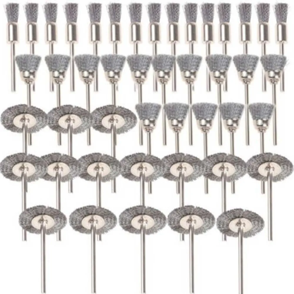 

SHINA 45 PC Steel Wire Wheel Brushes for Dremel Accessories Rotary Tools Polish