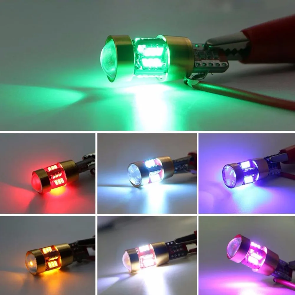 2 шт. T10 194 W5W 168 175 светодиодные лампы 3014 27SMD объектив Led Canbus безошибочный боковой