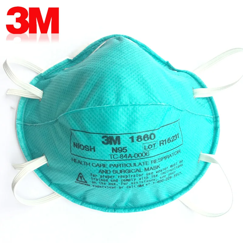 

3M 1860 Mask Particulate Respirator Surgical Mask Health Care Mask Fluid Resistant Against Airborne Biological Particles LT089
