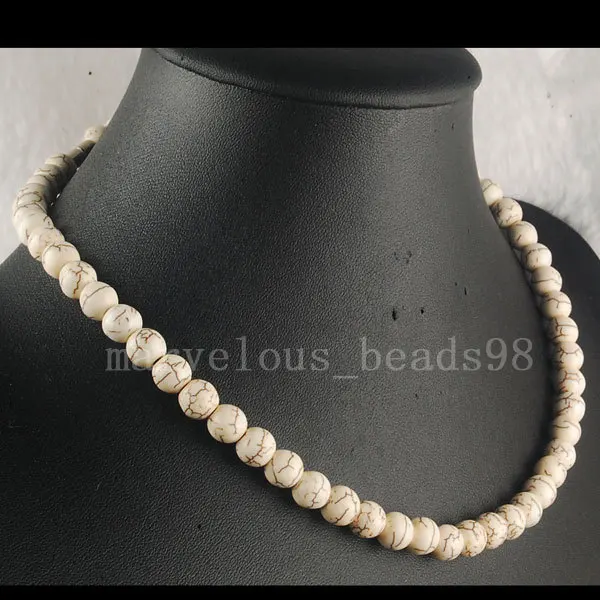 Free shipping Fashion Jewelry 10mm White howlite Round Ball Pendant
