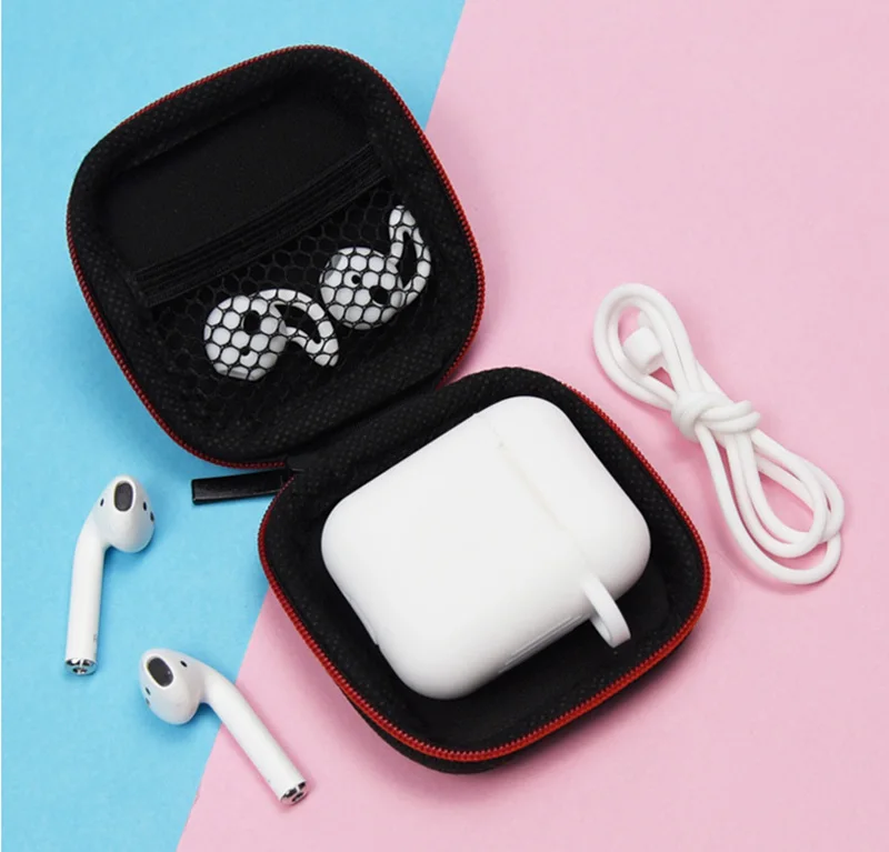 Чехол Airpod для Apple, беспроводные bluetooth-наушники AirPods, силиконовый защитный чехол, аксессуары для кожи, набор из 7 предметов