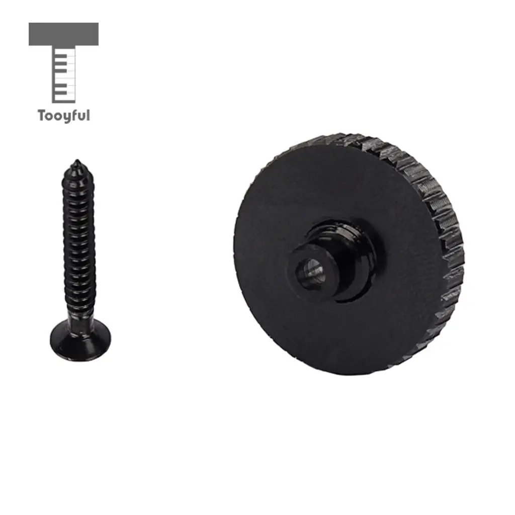 Tooyful Aluminum Alloy Strap Lock Button with Screw for Bass Guitar Mandolin Banjo Musical Parts