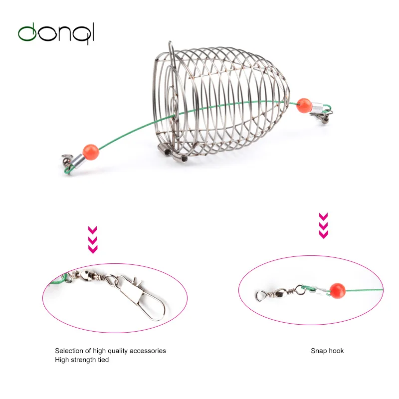 10 шт. Проволока из нержавеющей стали Рыбалка конические клетка наживки Рыбалка приманки аксессуар Прикормка Рыбалка ловушка корзина фидер держатель