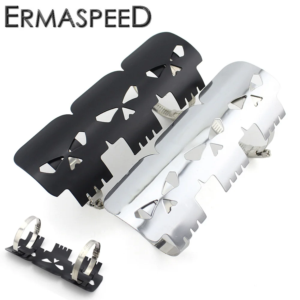 

Skull Head Motorcycle Exhaust Mufflers Pipe Heat Shield Cover fit for HONDA KAWASAKI YAMAHA KTM DUCATI APRILLA BMW SUZUKI