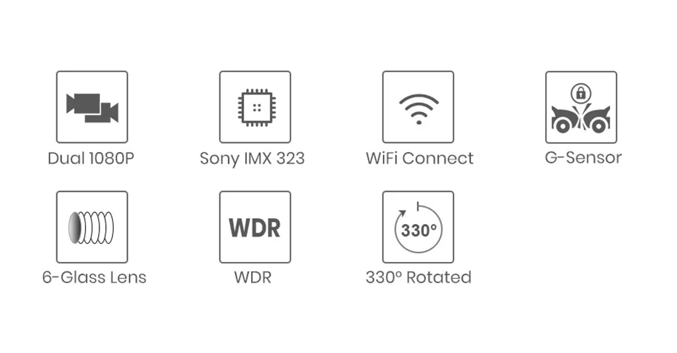 Мини Автомобильная камера WIFI DVR двойной Full HD 1080P видеорегистратор с g-сенсором спереди и внутри автомобиля dvr sony сенсор авто видеорегистратор