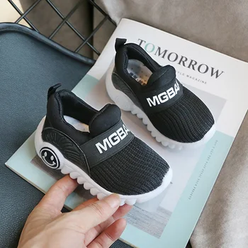 

Children Shoes Girls Sneakers Baby Socks Shoes Soft Bottom Sports Shoes Wear Resistant Damping Mesh Breathable Shoes SMJ04
