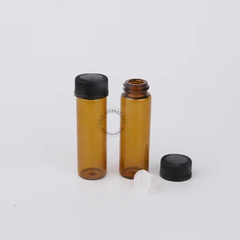 

100pcs Wholesale 5ml Excellent Mini Amber Glass Dropper Bottle 5g Sample Display Jar Small Essential Oil Glass Vials Packaging
