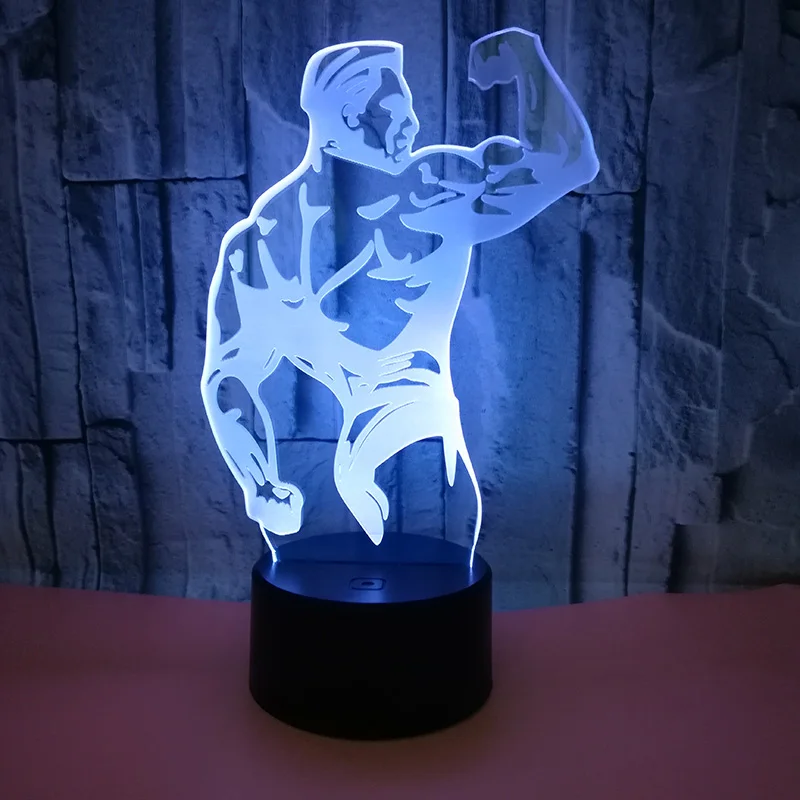 3D usb Led light Бодибилдинг Мышцы моделирование Ночная Атмосфера настольная лампа Спальня