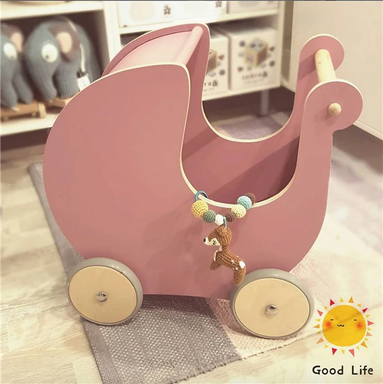 wooden baby stroller walker