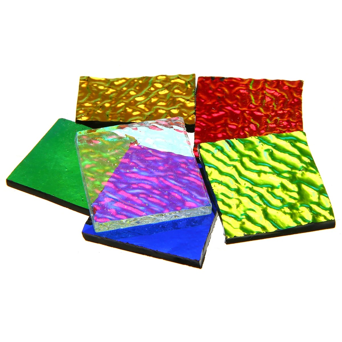 LOSCATO New 1 bag COE90 Dichroic Glass Mix Color /& Shapes Fusing in Glass Microwave Kiln