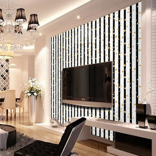 Golden Circle Polka Dot Vertical Stripe Pattern Wallpaper Poster Golden Circle Polka Dot Vertical Stripe Pattern Wallpaper Poster Cabinet Tv Background Self Adhesive Pvc