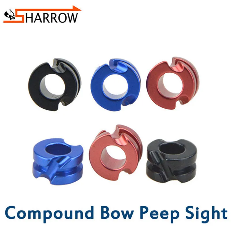 

1pc High Precision 1/8 3/16 Peep Sight Compound Bow Sight Aluminum Alloy Aiming Scope For Shooting Archery Hunting Accessories