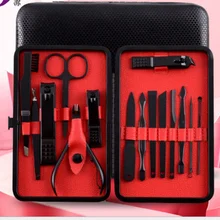 15 шт Нержавеющая сталь Nail Clipper Уход за лошадьми маникюрный набор Педикюр Инструменты Набор Case комплект инструментов для маникюра/компанией dhl 100 комплекты