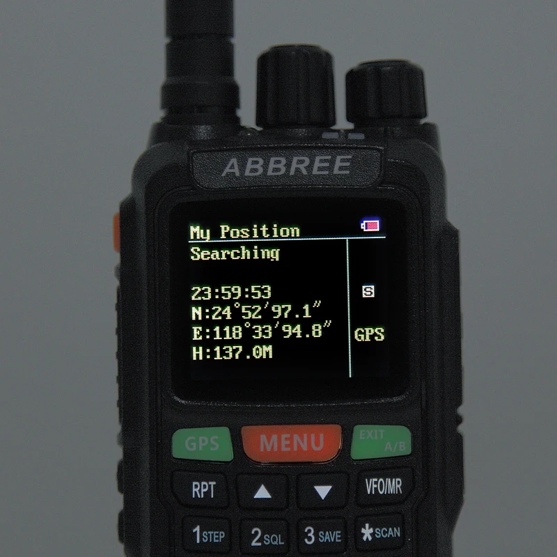 ABBREE AR-889G GPS 10W Walkie Talkie 889G SOS 999CH Duplex Repeater Night mode Dual Band VHF UHF Radio HF Transceiver+USB Cable