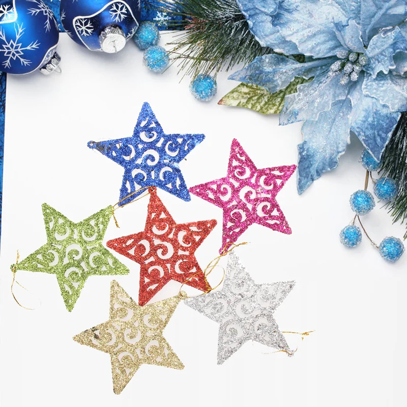 Дизайн 6 шт Пять звезд Формы Рождественская елка украшения для рождественской вечеринки-50