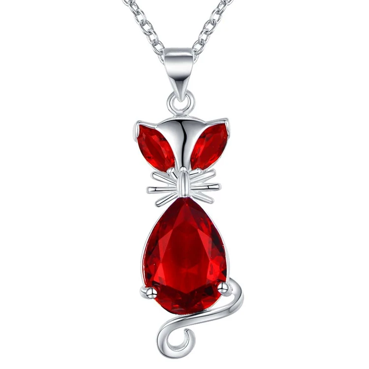 

Classical style fox silver Fashion jewelry chains necklace pendant 3 colorWN-759
