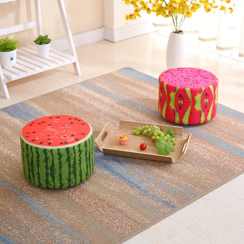 

creative cartoon foot Stool Fruit Pattern Living Room Non-slip Changing Shoes fauteuil enfant kids chair kids furniture
