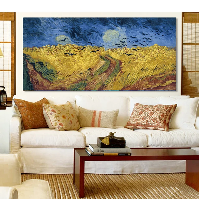 Wheatfield with Crows by Vincent van Gogh Printed on Canvas 1
