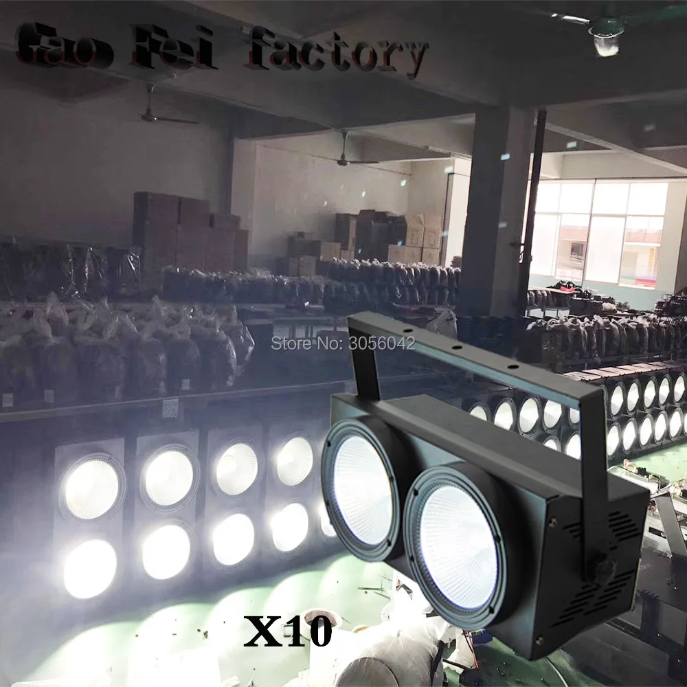 

10pcs/lot Cob 2x100W 200W DMX512 6/12 Channels 2 Eyes Stage Effect Lighting DJ