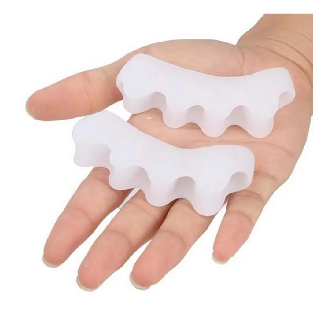  2 Pairs Toe Stretchers, Silicone Gel Toe Spreaders Spacers Separators for Plantar Fasciitis, Bunions, Hammer Toes, Claw Toes
