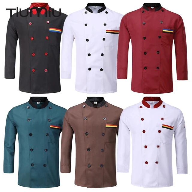 6 Colors Unisex Chef Uniform Restaurant Bakery Kitchen Work Wear
