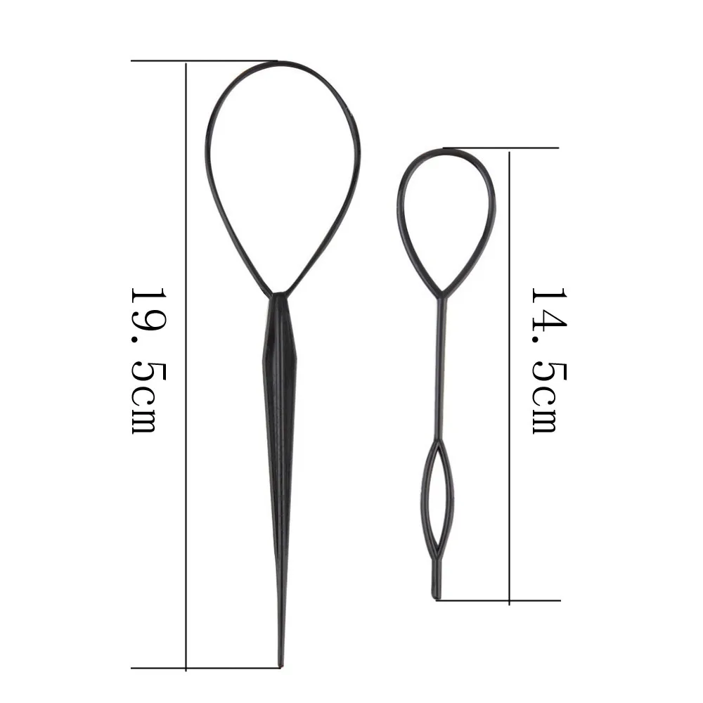 Plastic Hair Loop Styling Tool Magic Topsy Tail Hair Braid Ponytail Styling Clip Bun Maker For Girls Hairstyles