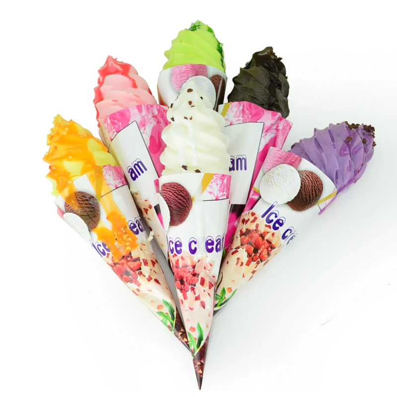 050 Simulation ice cream cone fake fruit crispy model Photo Props bar display | Дом и сад
