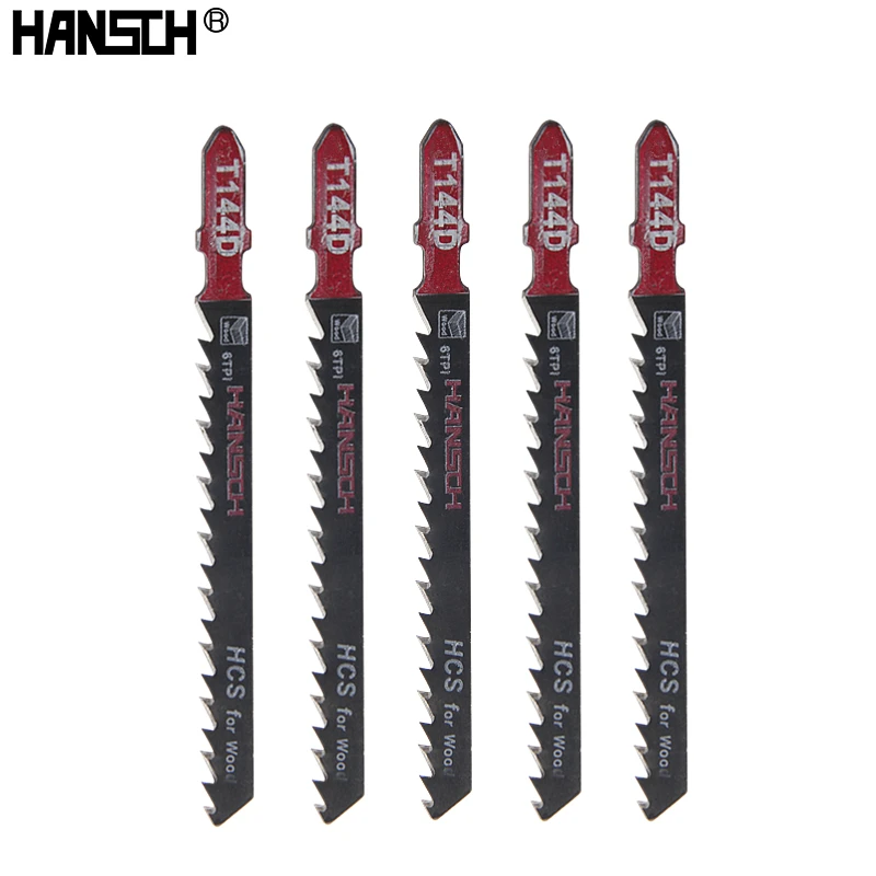 5 Pcs Jig Saw Blades T144D 100mm Fast Cutting Reciprocating For Wood Fibreboard PVC Saw Blades