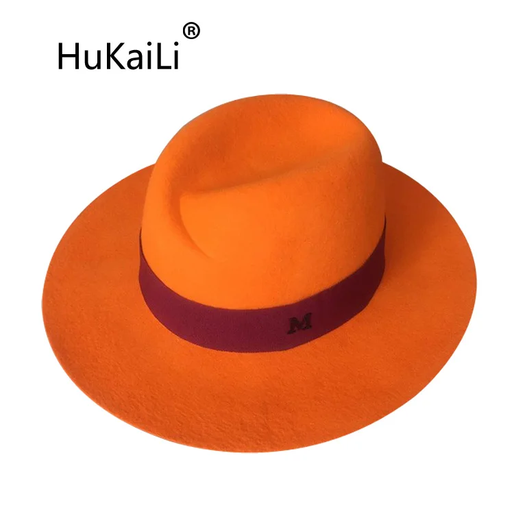 orange brim hat