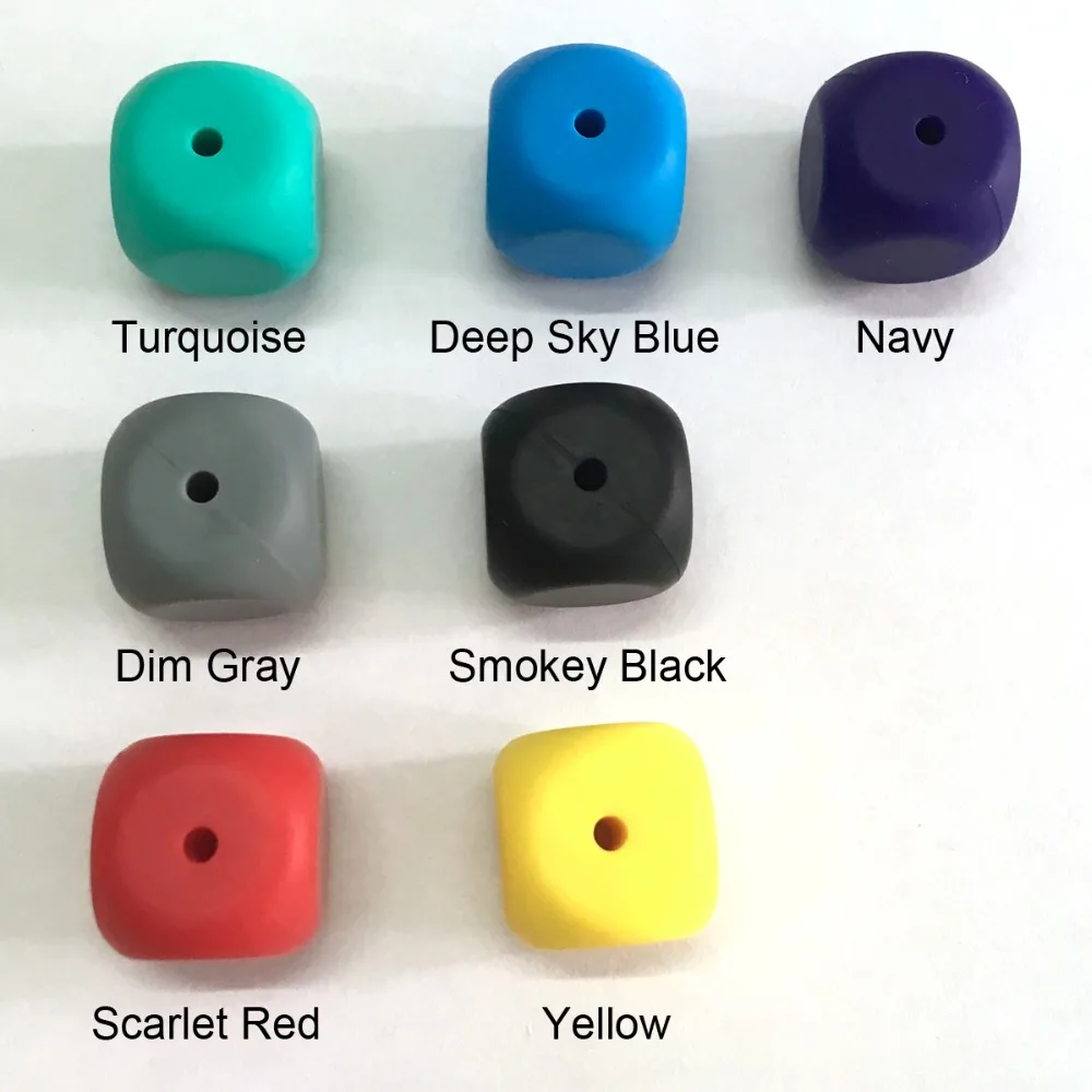 16mm silicone dice beads